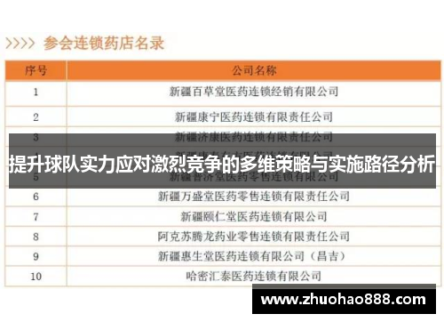 提升球队实力应对激烈竞争的多维策略与实施路径分析